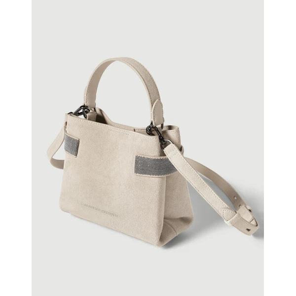 Small Top-Handle Essence bag in Ivory - Image 3