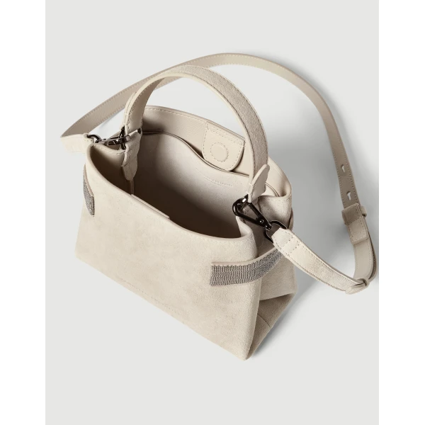 Small Top-Handle Essence bag in Ivory - Image 5