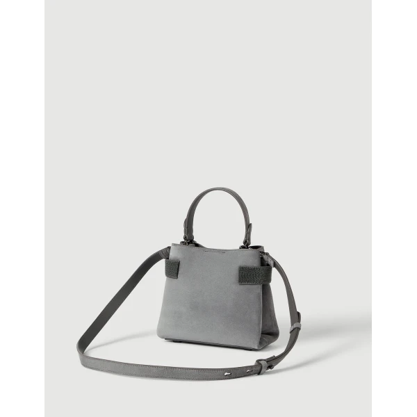 Small Top-Handle Essence bag in Stone Grey - Image 2