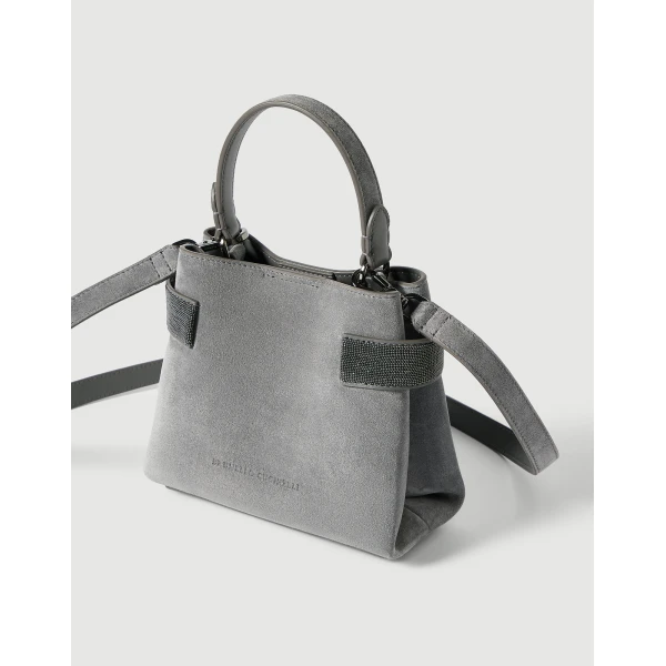 Small Top-Handle Essence bag in Stone Grey - Image 3