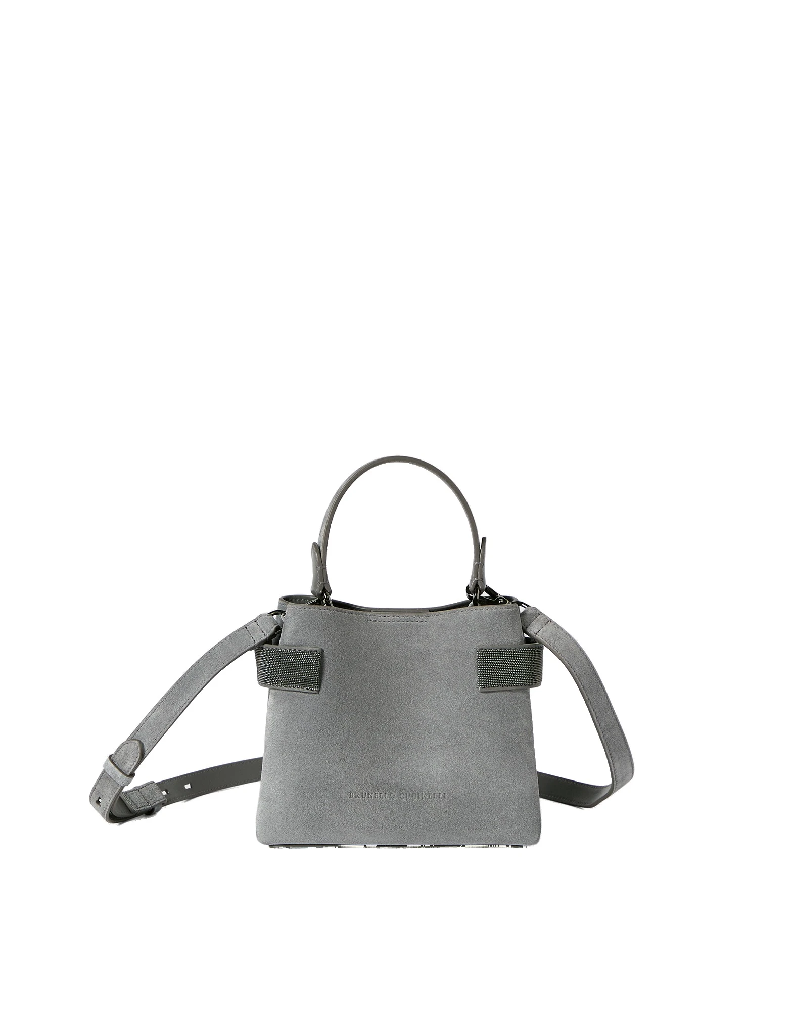 Brunello Cucinelli Small Top-Handle Essence bag in Stone Grey | Buy Mini Bags at Coveti Brunello Cucinelli Small Top-Handle Essence bag in Stone Grey