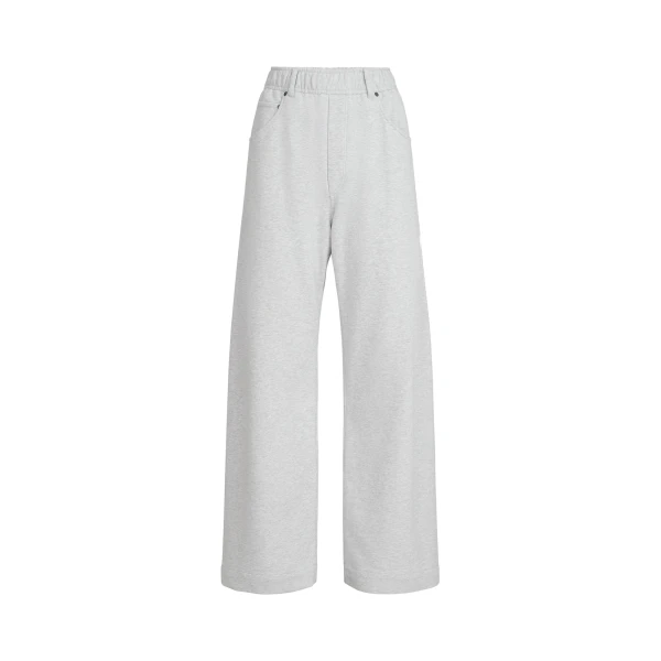 Smooth French terry trousers in Silver