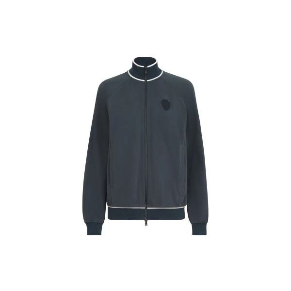 Smooth cotton French terry sweatshirt in Navy Blue