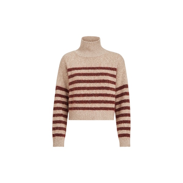 Brunello Cucinelli Soft virgin wool and cashmere sweater in Beige