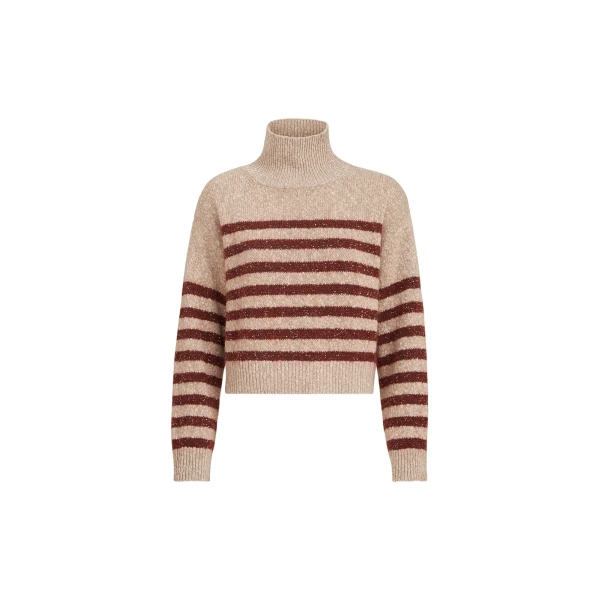 Brunello Cucinelli Soft virgin wool and cashmere sweater in Beige