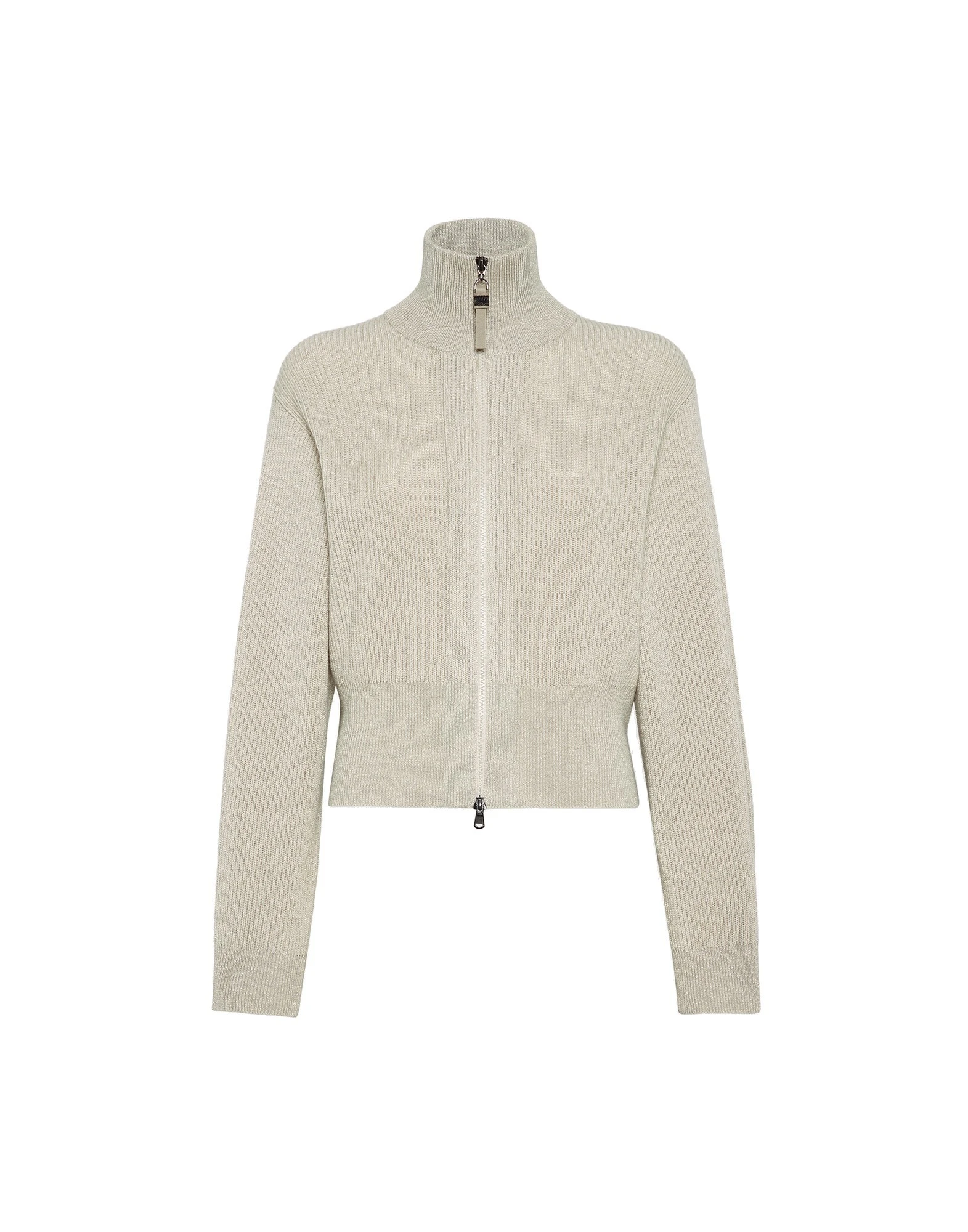 Brunello Cucinelli Sparkling cashmere cardigan in Sand Brunello Cucinelli