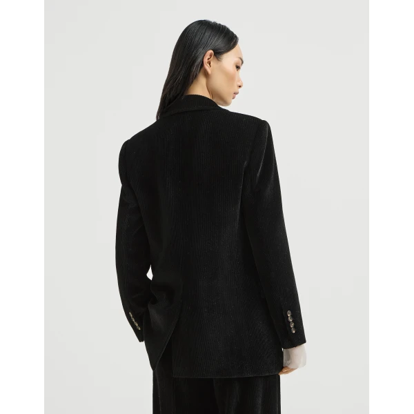 Brunello Cucinelli Sparkling corduroy blazer in Black