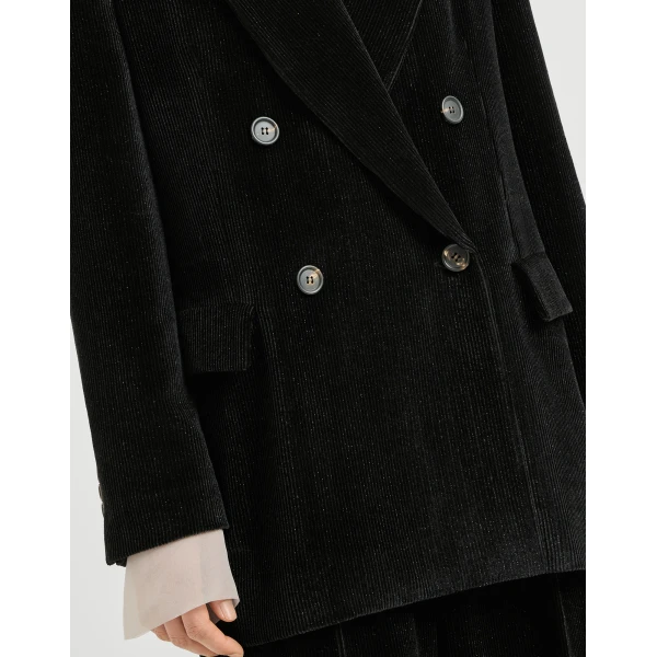 Brunello Cucinelli Sparkling corduroy blazer in Black