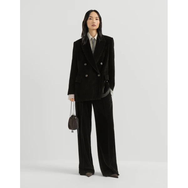 Brunello Cucinelli Sparkling corduroy trousers in Black
