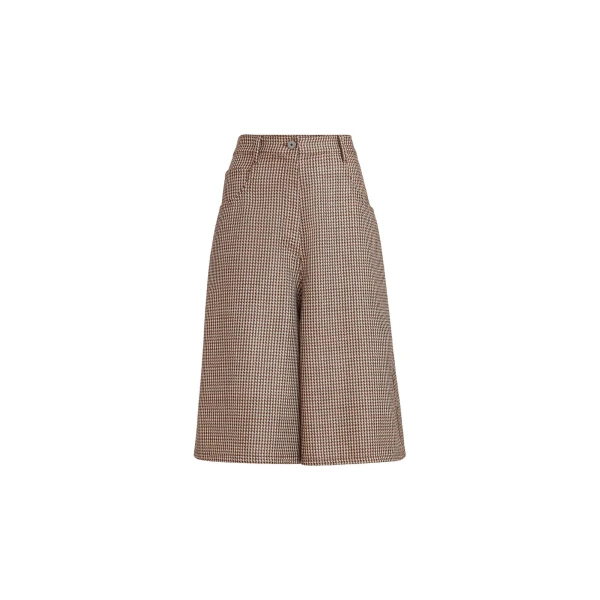 Sparkling houndstooth Bermuda shorts in Brown