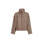 Brunello Cucinelli Sparkling houndstooth outerwear jacket in Brown