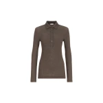 Brunello Cucinelli Sparkling jersey polo shirt in Coffee | Shirts | Coveti