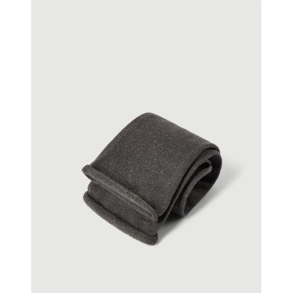 Brunello Cucinelli Sparkling knit socks in Lead, view 2 | Accessories | Coveti