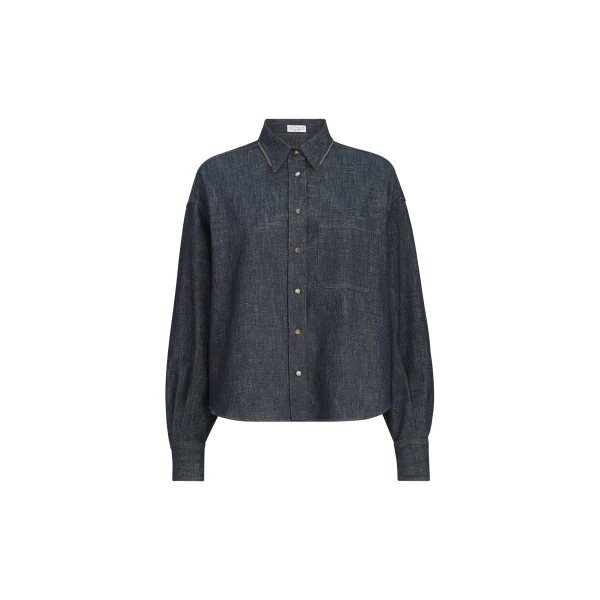 Sparkling no-fade denim shirt in Denim