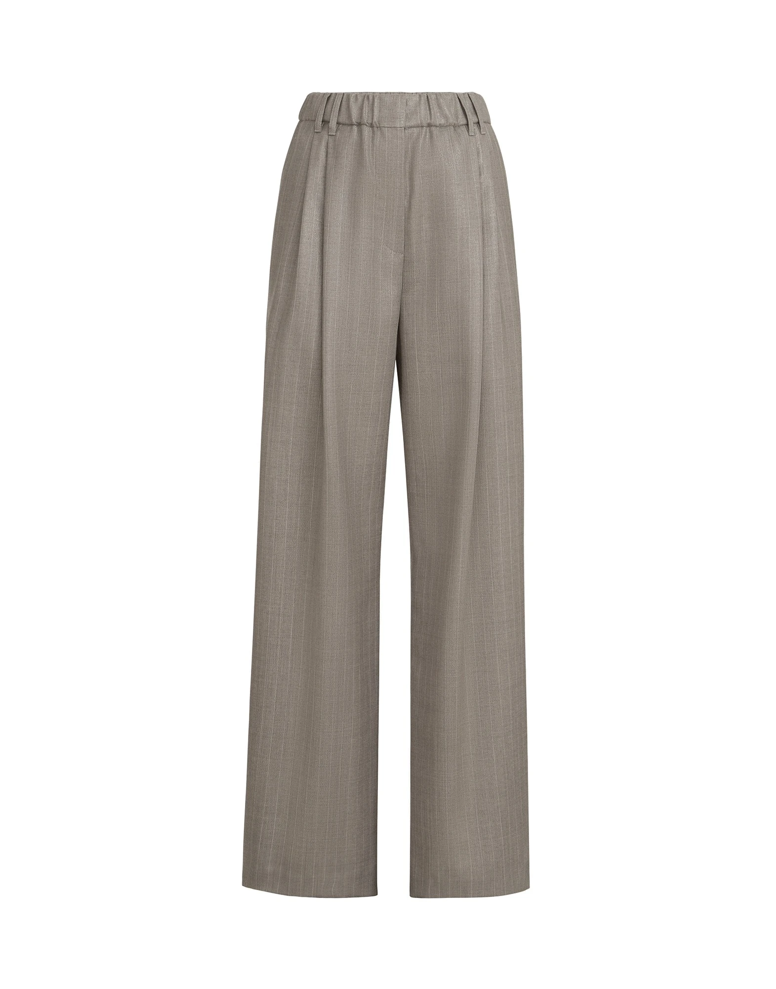 Brunello Cucinelli Sparkling pinstripe track trousers in Silver | Buy Pants at Coveti Brunello Cucinelli Sparkling pinstripe track trousers in Silver