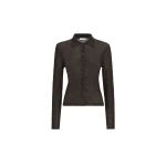 Brunello Cucinelli Sparkling rib knit cardigan in Anthracite