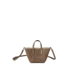 Brunello Cucinelli Sparkling textured leather BC Duo bag in Bark | Mini Bags | Coveti