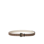 Brunello Cucinelli Sparkling textured leather belt in Bark | Belts | Coveti