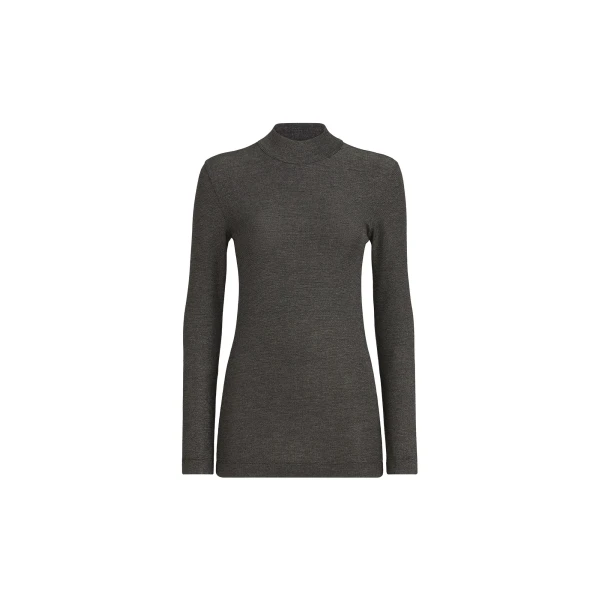 Sparkling virgin wool T-shirt in Anthracite