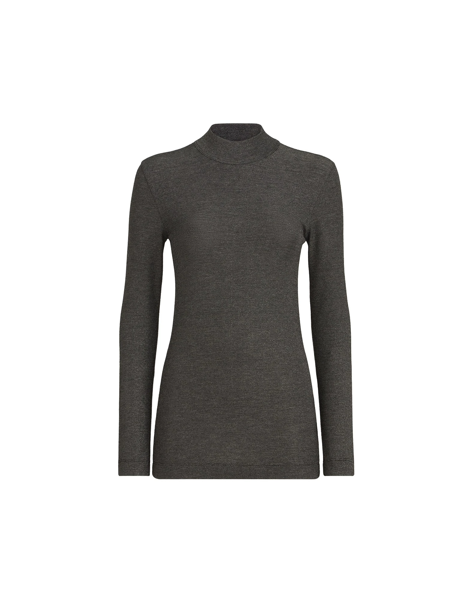 Brunello Cucinelli Sparkling virgin wool T-shirt in Anthracite Brunello Cucinelli