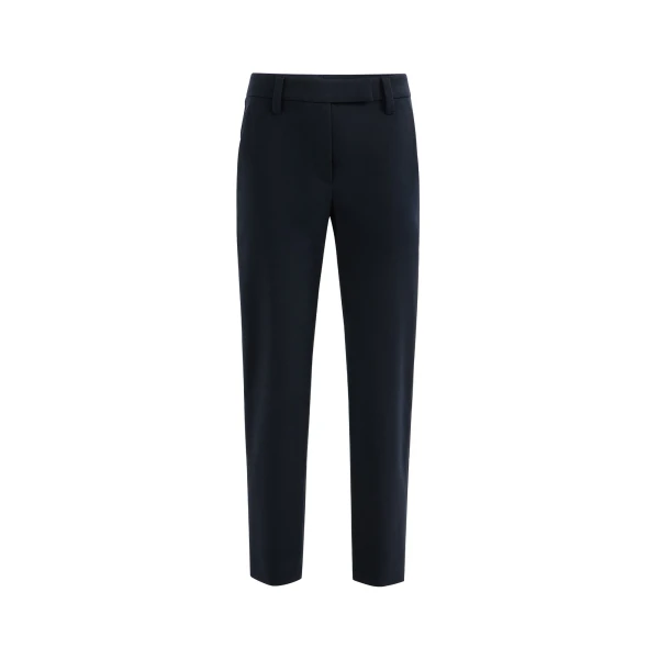 Stretch cotton cover trousers in Cobalt
