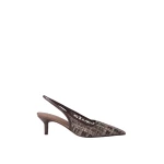 Brunello Cucinelli Suede City heels in Rust Brown