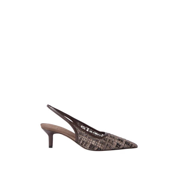 Suede City heels in Rust Brown