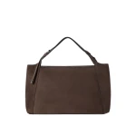 Brunello Cucinelli Suede Sartorial Shopper Bag in Pine Cone Brown