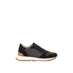 Brunello Cucinelli Suede and fabric runners in Black