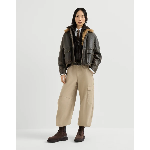 Suede and knit boots in Espresso - Image 6
