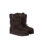 Brunello Cucinelli Suede and knit boots in Pepper | Boots | Coveti