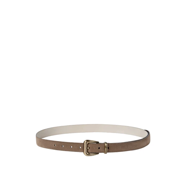 Brunello Cucinelli Suede belt in Brown | Belts | Coveti
