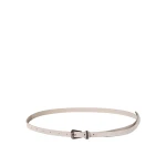 Brunello Cucinelli Suede belt with shiny loop in Buff | Belts | Coveti