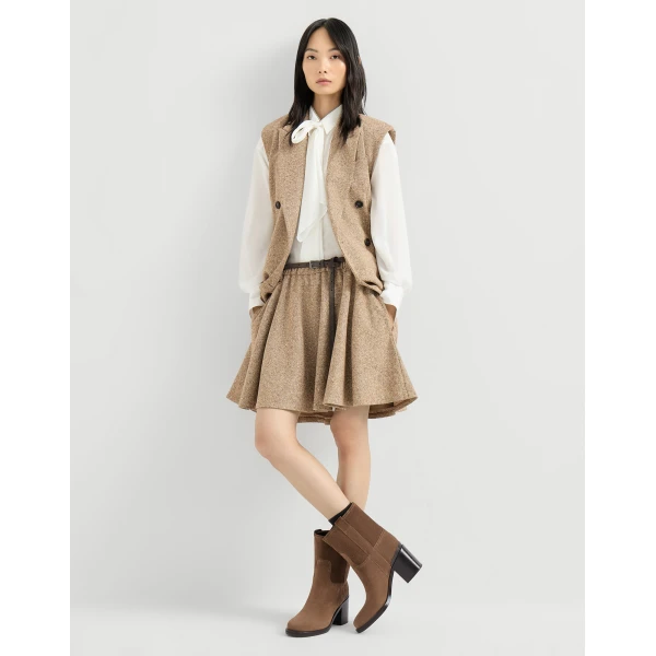 Suede boots with monili in Caramel - Image 6