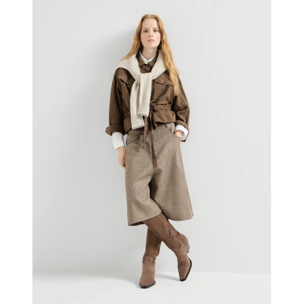 Suede boots with monili in Caramel - Image 6