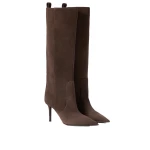 Brunello Cucinelli Suede boots with monili in Coffee | Boots | Coveti