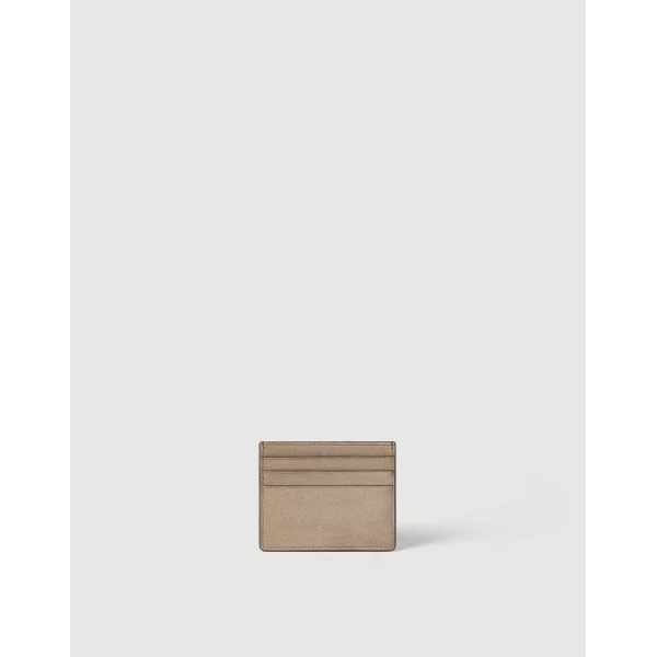 Brunello Cucinelli Suede card case in Beige, view 2 | Wallets & Purses | Coveti