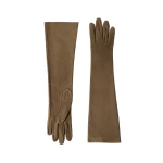 Brunello Cucinelli Suede long gloves in Origano | Gloves | Coveti