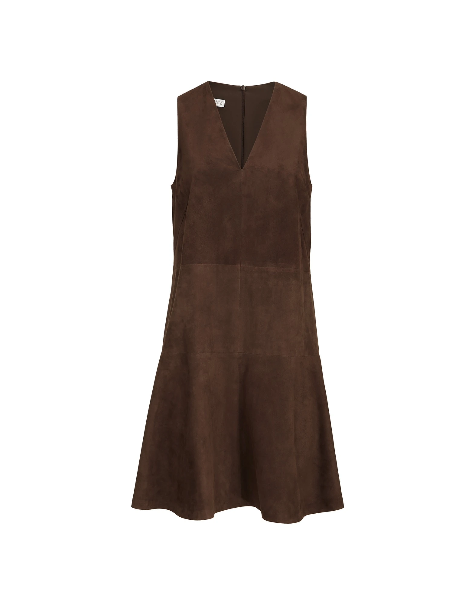 Brunello Cucinelli Suede mini dress in Rust Brown Brunello Cucinelli
