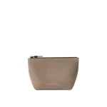 Brunello Cucinelli Suede pouch with monili in Light Grey | Wallets & Purses | Coveti