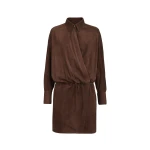 Brunello Cucinelli Suede shirt dress in Brown Gianduia