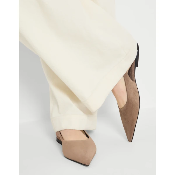 Suede slingback flats in Brown - Image 5