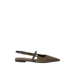 Brunello Cucinelli Suede slingback flats in Brown