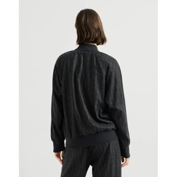 Brunello Cucinelli Sweatshirt with logo in Anthracite