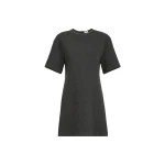 Brunello Cucinelli T-shirt dress with precious collar in Anthracite