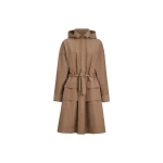 Brunello Cucinelli Taffeta coat with monili in Camel