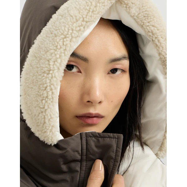Taffeta down jacket in Brown - Image 4