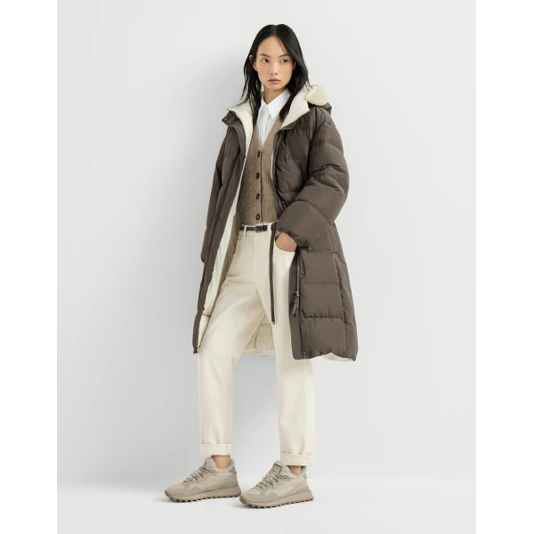 Taffeta down jacket in Brown - Image 6
