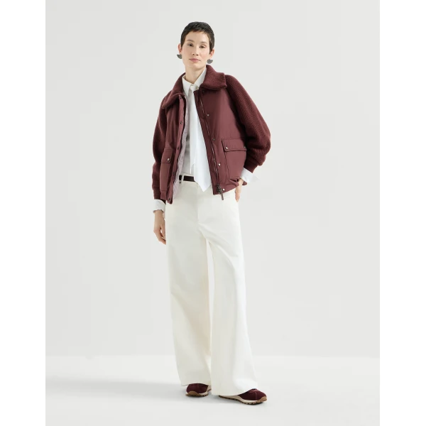 Taffeta down jacket in Burgundy - Image 6