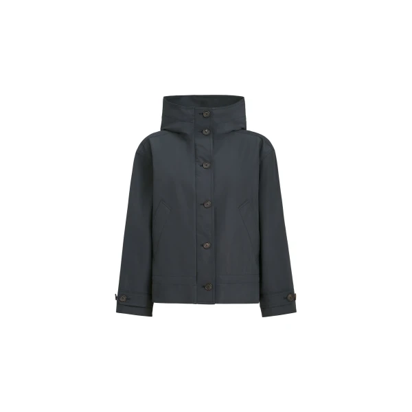 Brunello Cucinelli Taffeta outerwear jacket with monili in Blue